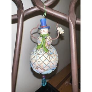 Jim Shore Heartwood Creek Snowman Christmas Ornament